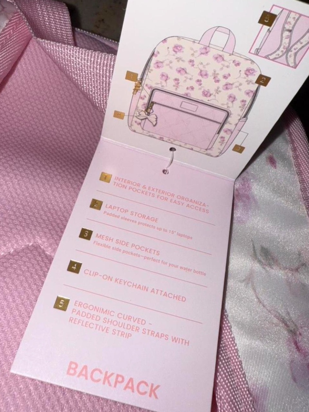 LoveShackFancy x Target - Yoobi Ribbon Rosa Backpack - Picture 5 of 8